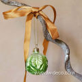 gold seaweed glass bauble for Christmas tree decoration